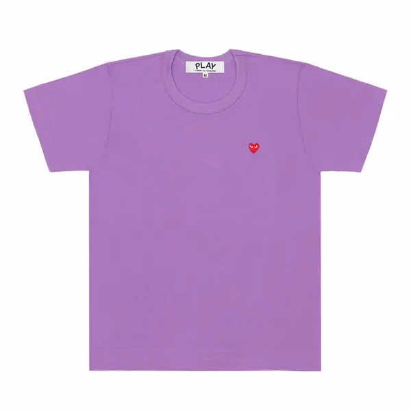 CDG Purple with Red Mini Heart T-Shirt CDG Purple with Red Mini Heart T-Shirt