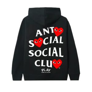 Anti Social Social Club x CDG Black Hoodie