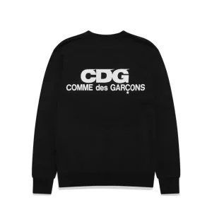 CDG Logo Crew Neck Black Sweatshirt