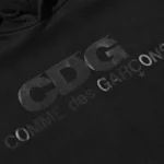 Comme Des Garcons Logo Monochrome Black Hoodie - Image 2