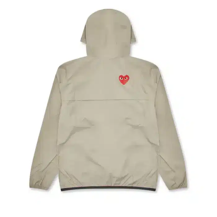 CDG-X-K-Way-Half-Zip-Jacket-1-700x700-1.webp CDG X K-Way Half Zip Beige Jacket - Image 2
