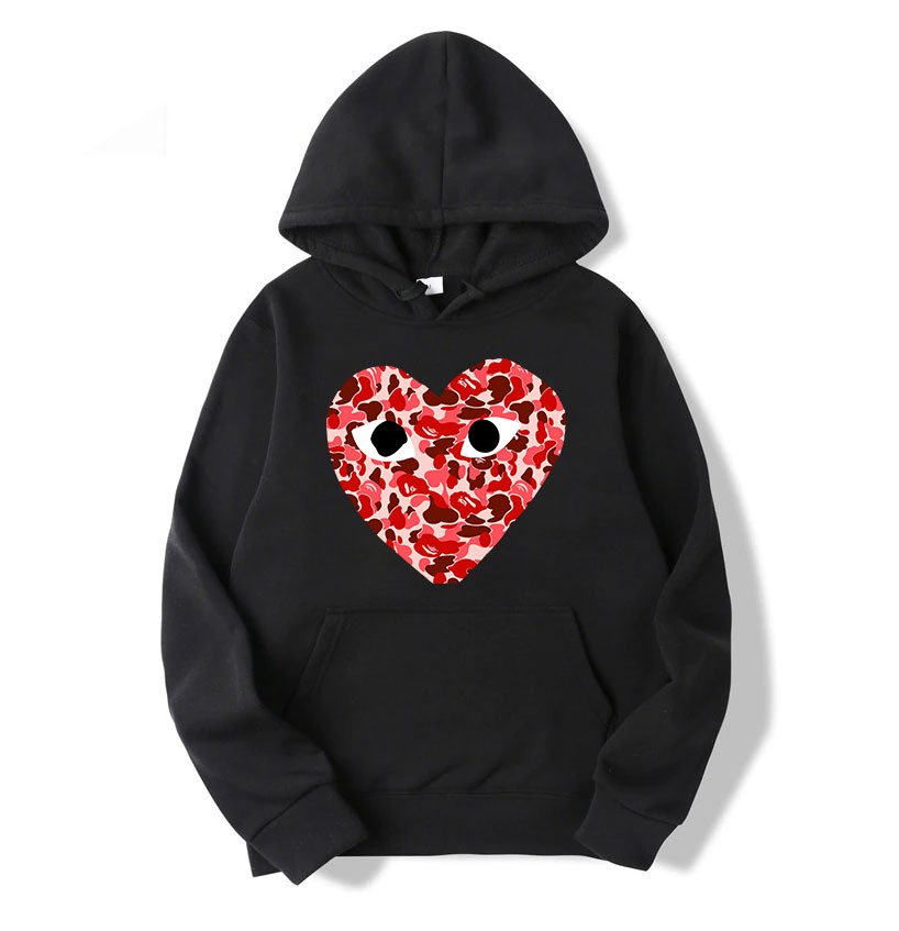 Comme Des Garcons Camo Heart Hoodie Comme Des Garcons Camo Heart Hoodie