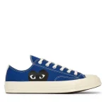 Converse Blue Low Top with Black Heart
