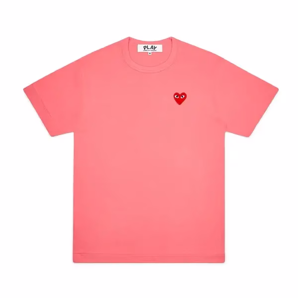 CDG Pink with Red Mini Heart T-Shirt CDG Pink with Red Mini Heart T-Shirt
