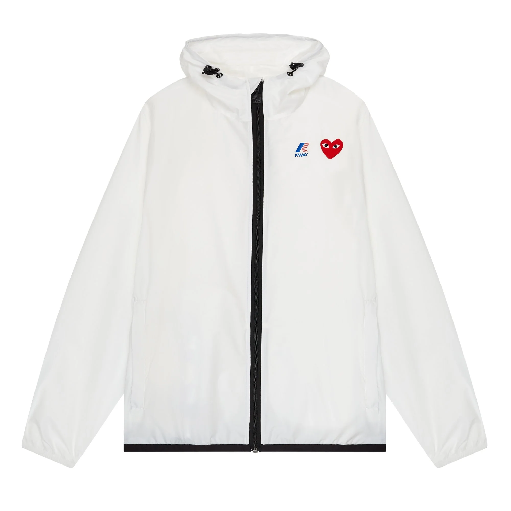 CDG K-WAY PLAY White Jacket Full Zip CDG K-WAY PLAY White Jacket Full Zip