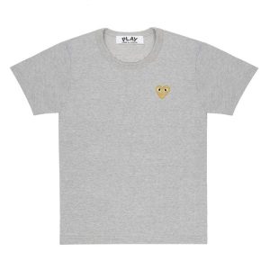 PLAY BASIC GOLD EMBLEM GREY T-SHIRT