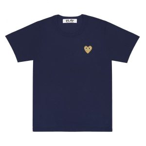 PLAY BASIC GOLD EMBLEM NAVY T-SHIRT